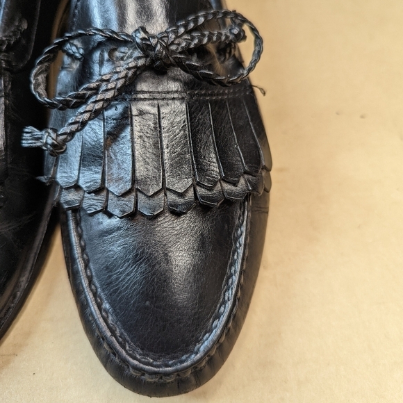 Allen Edmonds "Alton" Double Kiltie Black Leather Loafers. Men's Size 9.5C. Nice - Picture 8 of 11